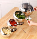 Axya Stainless Steel Sauce Bowl with Lid and Buffet Seasoning Basket