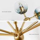 Axyaa Glass Chandelier: Industrial Retro Loft Living Room Lighting Fixtures