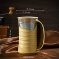 Axyaa Kiln Style Ceramic Coffee Cup Retro Large Capacity Mug Home Drinking Utensil