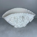 Axyaa White Rose Embossed Porcelain Flower Vase - Home Decor Craft