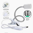 Axya 360° Flexible Desk Lamp Holder with Clip-On Base and On/Off Switch
