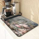 Axyaa Floral Kitchen Drying Mat - Absorbent & Antiskid Drain Pad