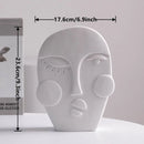 Axya Ceramic Face Vase Set - Nordic Rustic Modern Room Decor for Home