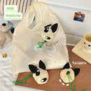 Axyaa Foldable Shopping Bag: Eco-Friendly Reusable Grocery Organizer - Cute & Creative Large Storage Bag