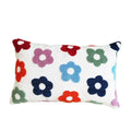 Axyaa Embroidered Floral Pillow Cover Dandelion Sunflower Soft Canvas Decor