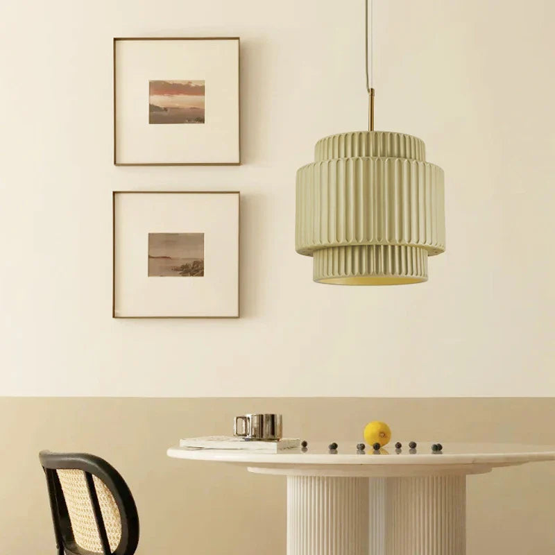 Axyaa Cream Wind LED Chandelier - Nordic Minimalist Wabi Sabi Design