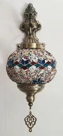 Axyaa Handcrafted Stained Glass Wall Lamp Art Deco Decor Globe Fixture