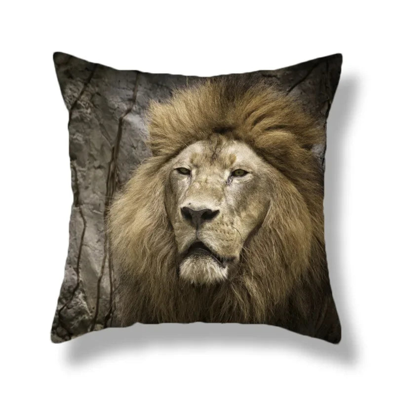 Wild Animal Lion Tiger Cushion Cover - Axyaa Home Decor
