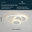 Axyaa LED Ceiling Light: Modern White Black Chandelier for Home Lighting