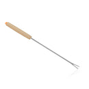Axyaa Stainless Steel Wooden Handle Fruit Cake Cheese Hot Pot Fork