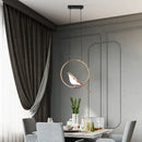 Nordic LED Bird Wall Lamp Rotatable Pendant Light Indoor Decoration Axyaa