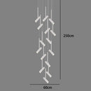 Axyaa Staircase Chandeliers Hanging Light Modern LED Pendant Lamps Indoor Living Room Lighting