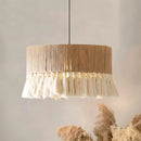 Axyaa Hemp Rope Chandelier: Nordic Minimal LED Pendant Light