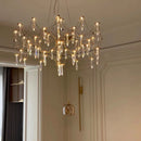 Axyaa Crystal Pendant Light: Modern Luxury Starry Sky Cubic Lighting for Home Decor