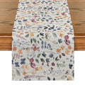 Axyaa Yellow Leaf Plant Table Runner | Chinese Style Floral Table Decor