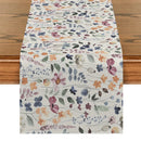Axyaa Yellow Leaf Plant Table Runner | Chinese Style Floral Table Decor