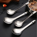 Axyaa Large Round Head Stainless Steel Soup Spoon Rice Ladle with Big Capacity