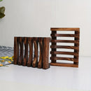 Bamboo Soap Holder by Axyaa: Bathroom Storage Rack & Drain Tray Organizer