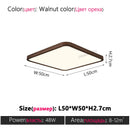 Axyaa Walnut Grain Ceiling Lamp - Modern, Ultra-thin, Eye Protection, for Living Room, Bedroom