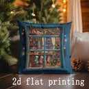 Axyaa Christmas Print Pillow Cover for Sofa Bedroom Car Decor