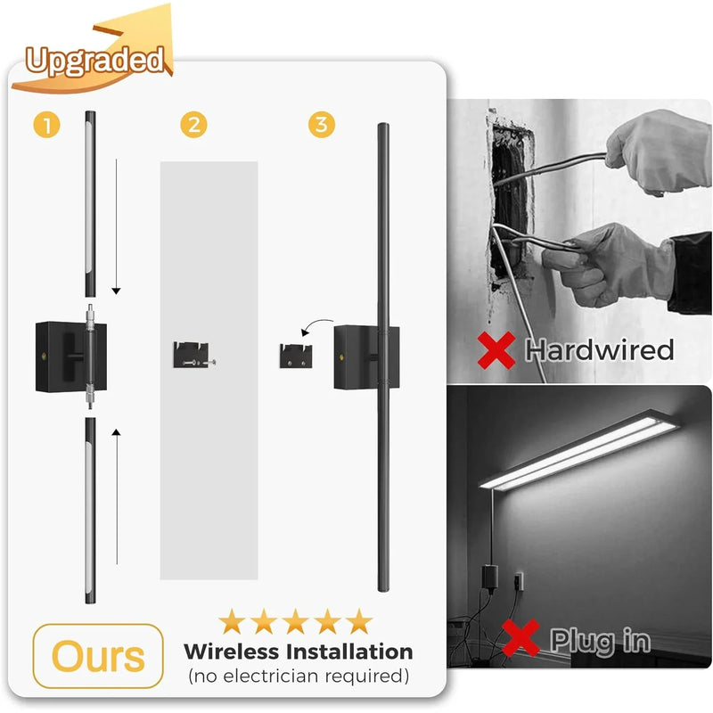 Axyaa Rotatable LED Wall Lamp: Warm Light for Living Room, Bedroom, Hallway
