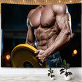 Mysterious Black Illusion Tapestry Wall Hanging for Home Gym Decor - Axyaa