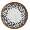 Axyaa Rattan Tray Storage Baskets - Korean Style Shell Decor Crafts for Home