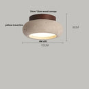 Axyaa Natural Yellow Travertine Canopy LED Ceiling Light
