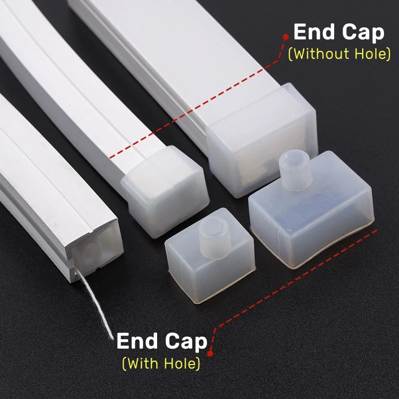 Axyaa LED Tube Profile Connector Clip 20pcs Set Fixed Buckles Neon Strip Lights End Cap