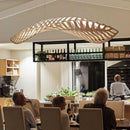 Axyaa Fish Bone Wood Pendant Chandelier for Living Room & Dining Room