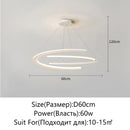 Axyaa LED Ceiling Chandelier White/Black Modern Home Lighting for Living Room & Bedroom