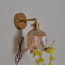 Axyaa Vintage Clear Glass Wall Lamp Sconce, Up Down Rotate LED Lights