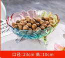 Axyaa Fruit Glass Living Room Snack Tray Set - Modern Coffee Table Candy Dried Fruit Tray