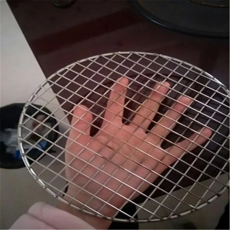 Axya Stainless Steel Round BBQ Grill Net Meshes Rack Grid Grate Outdoor Mesh Wire Net