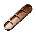 Axyaa Divided Wooden Serving Tray for Snacks, Appetizers, and Sauces.