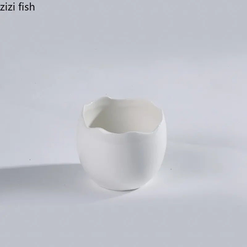 Axya Ceramic Egg Shell Dessert Bowl Set - Solid Color Tableware for Snacks & Soup