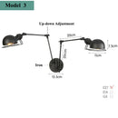 Axyaa Retro Adjustable Arm Wall Sconce Swing Arm Lamp for Bedroom & Living Room
