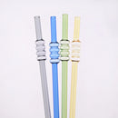 Axyaa Glass Straws Set: High Borosilicate, Ice-sugar Gourd, Cocktail, Milkshake Straw