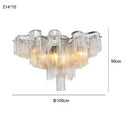 Axyaa Tassel Pendant Aluminum Chain Chandelier for Living Room Kitchen