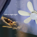 Axya 60W Ceiling Fan with LED Light, Remote Control, 360° Rotation