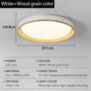 Axyaa 20" Wood Grain LED Ceiling Light with Remote Control Dimming