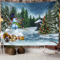Axyaa Moose Wood Snow Tapestry Wall Hanging 200x150cm