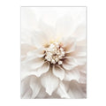 White Rose Dahlia Romantic Flower Palm Leaf Wall Art Canvas Painting Bedroom Decor Axyaa