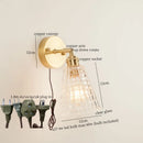 Axyaa Striped Glass LED Wall Sconce - Japanese Vintage Style