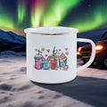 Axyaa Rainbow Enamel Dwarf Mug Set for BBQ Party, Easter & Breakfast.