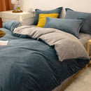 Axyaa Winter Warm Flannel Duvet Cover - Double King Queen Twin Bedding Comforter Case