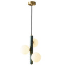 Axyaa Marble Glass Ball Pendant Light: Modern Designer Ceiling Decor for Living Room