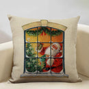 Axyaa Christmas Tree Santa Claus Cushion Cover 45x45cm