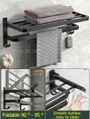 Axyaa Bathroom Essentials Set: Towel Rack, Hook, Bar, Tissue & Toothbrush Holder