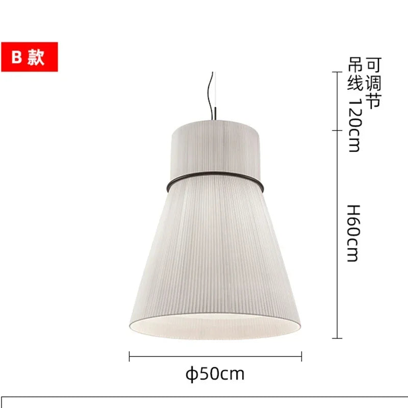 Axyaa Wabi Sabi Fabric Chandelier Nordic Style Pendant Light for Home Decoration